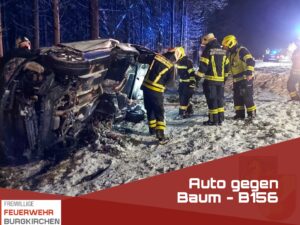 Mehr über den Artikel erfahren Auto gegen Baum – B156
