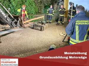 Read more about the article Monatsübung Grundausbildung Motorsäge