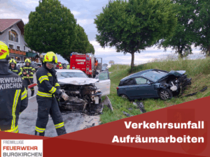 Mehr über den Artikel erfahren Verkehrsunfall Aufräumarbeiten