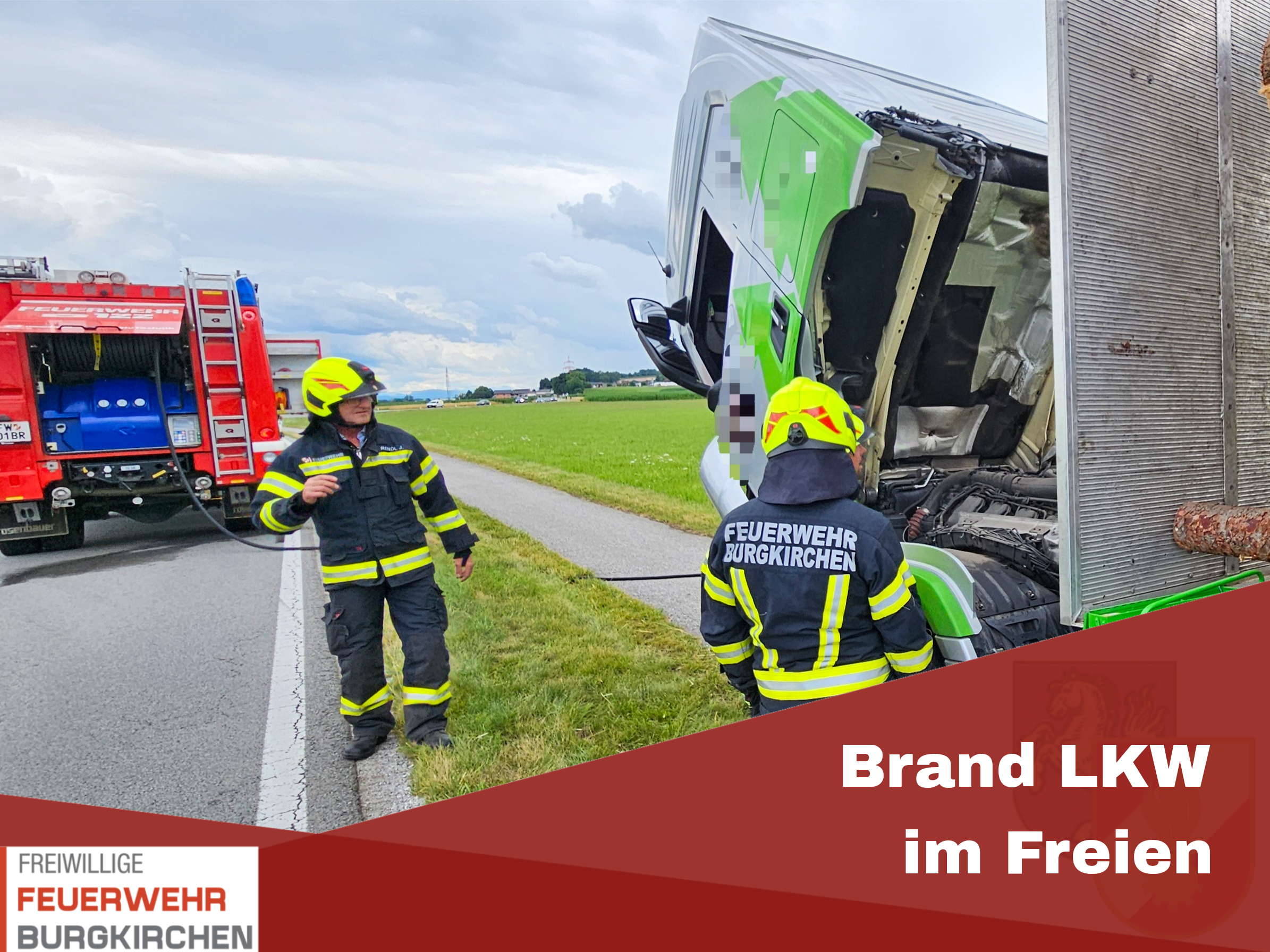 Du betrachtest gerade Brand LKW im Freien